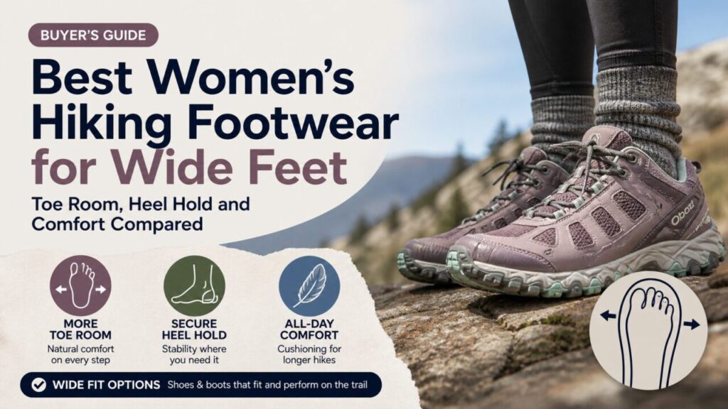 Best Women’s Hiking Footwear for Wide Feet: Toe Room, Heel Hold and Comfort Compared