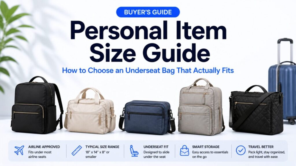 Personal Item Size Guide: How to Choose an Underseat Bag That Actually Fits