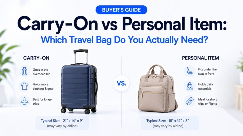 Carry-On vs Personal Item: Which Travel Bag Do You Actually Need?
