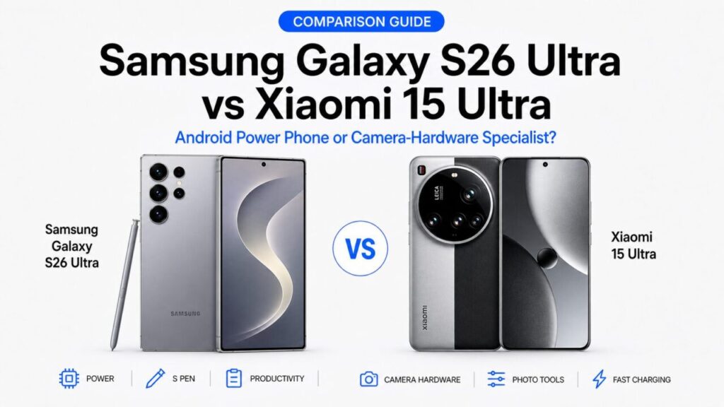 Samsung Galaxy S26 Ultra vs Xiaomi 15 Ultra: Android Power Phone or Camera-Hardware Specialist?