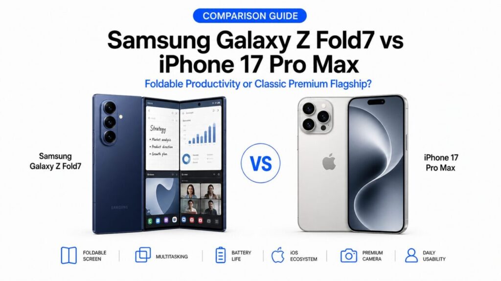 Samsung Galaxy Z Fold7 vs iPhone 17 Pro Max: Foldable Productivity or Classic Premium Flagship?
